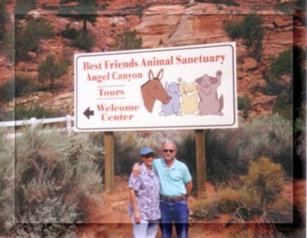 Ed and his wife Rebecca at the Best Friends Animal Sanctuary - Utah